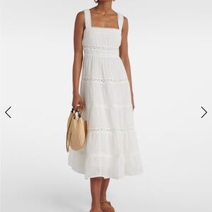 Veronica beard Lucien embroidered tiered midi dress - new with tags